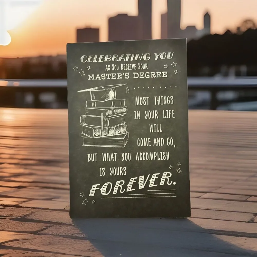 Master’s Degree Congrats Card – Impressive Academic Achievement – New